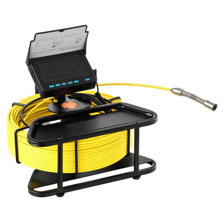 Sewer Camera, 164 ft/50m, 4.3" Drain Inspection Camera, IP68 Waterproof Snake Plumbing Camera with Lights - 6 Adjustable LEDs, 4500mAh Battery & 16GB Card for Sewer Line Duct Pipes