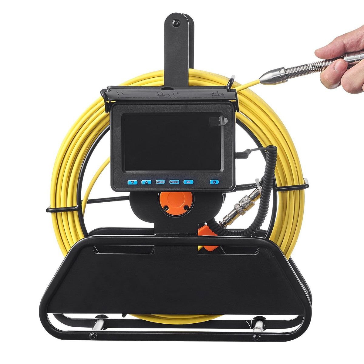 Sewer Camera, 164 ft/50m, 4.3" Drain Inspection Camera, IP68 Waterproof Snake Plumbing Camera with Lights - 6 Adjustable LEDs, 4500mAh Battery & 16GB Card for Sewer Line Duct Pipes