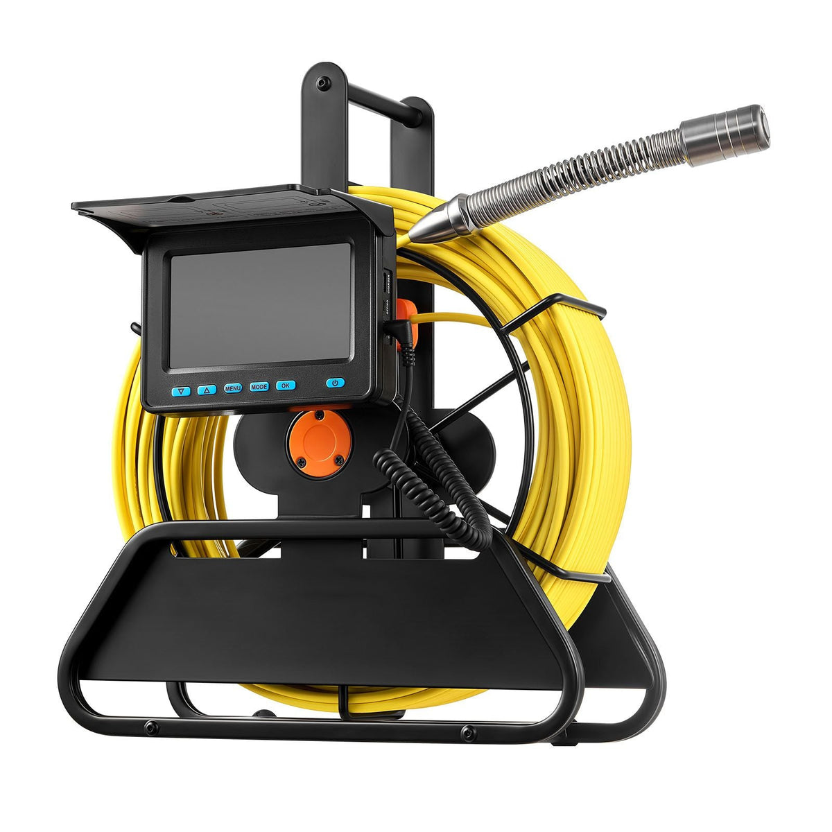 Sewer Camera, 164 ft/50m, Self-Leveling Drain Inspection Camera with 4.3" 1080P HD Screen, IP68 Waterproof Snake Plumbing Camera with Lights - 12 LEDs & 16GB Card for Sewer Line Duct Pipe