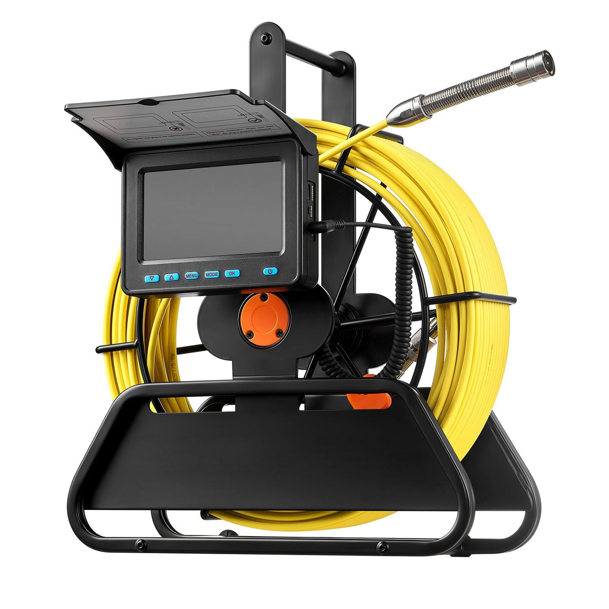Sewer Camera, 98 ft/30m, 4.3" Drain Inspection Camera, IP68 Waterproof Snake Plumbing Camera with Lights - 6 Adjustable LEDs, 4500mAh Battery & 16GB Card for Sewer Line Duct Pipes