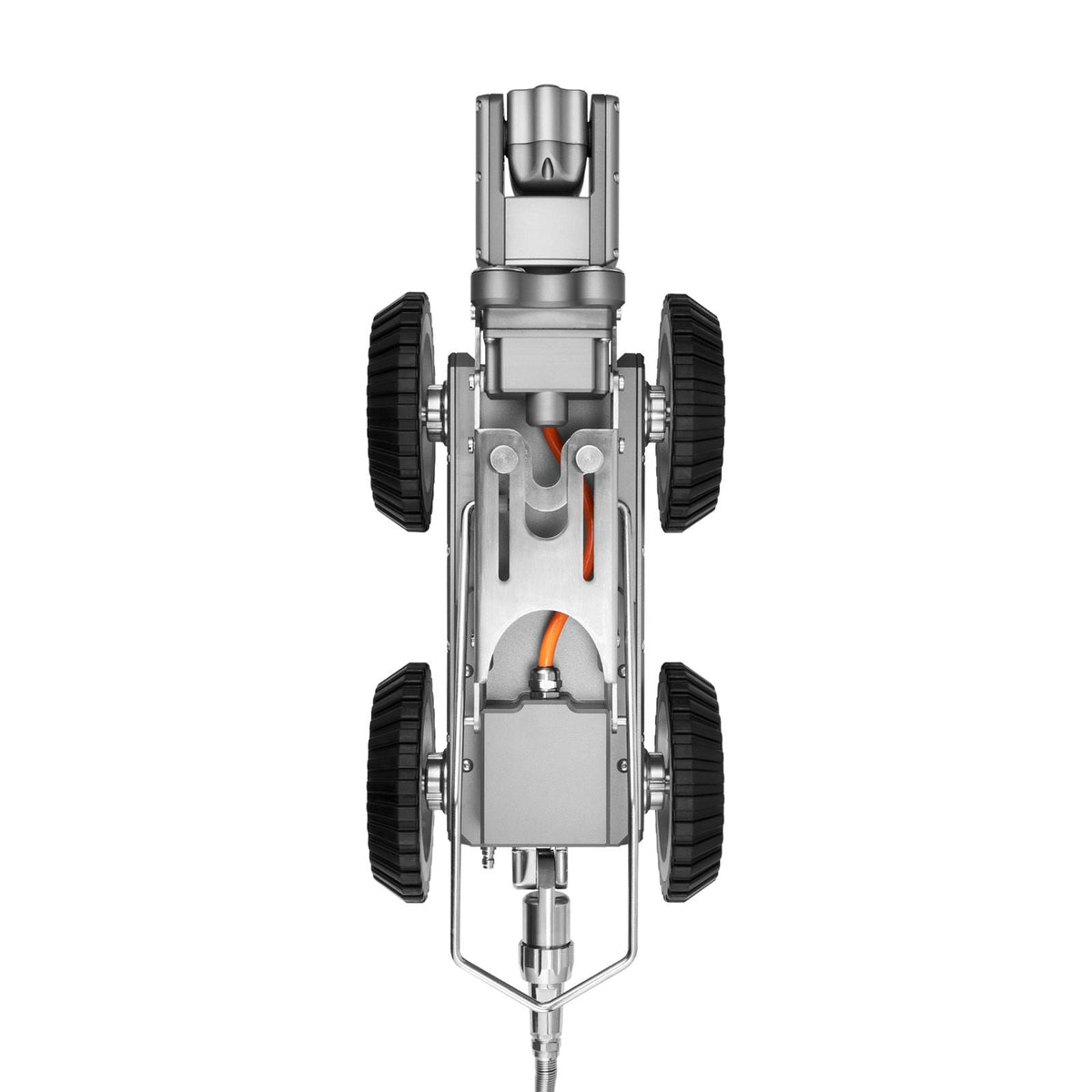 Sewer Pipe Inspection Robot, 197FT Pipeline Detection Crawling Robot with 2MP Front/Rear Cameras & Touchscreen Tablet, IP68 Plumbing Camera with Lights & Distance Counter for Industrial Pipes