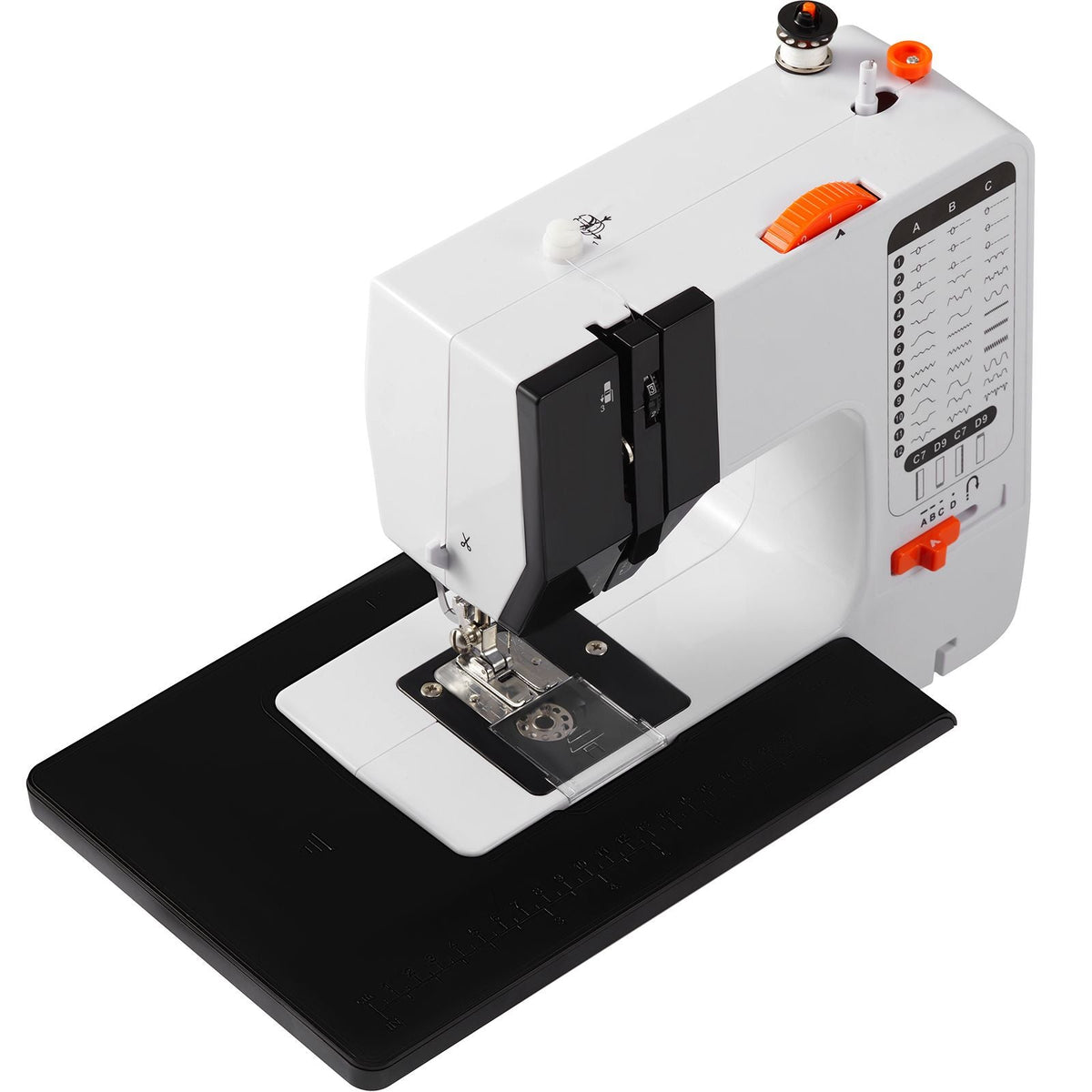 Sewing Machine, Portable Sewing Machine for Beginners with 38 Built-in Stitches & Reverse Sewing, Dual Speed Sewing Machine with Extension Table Foot Pedal, Accessory Kit Family Home Travel