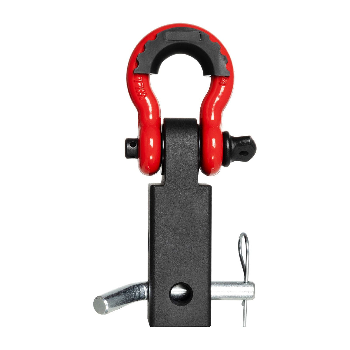 Shackle Hitch Receiver 2", 66000 lbs Breaking Strength, D Ring Shackle with Trailer Hitch Lock Pin, Heavy Duty Towing Accessories for Trucks, Jeeps, Off-Road Vehicle Recovery, Aluminum Alloy