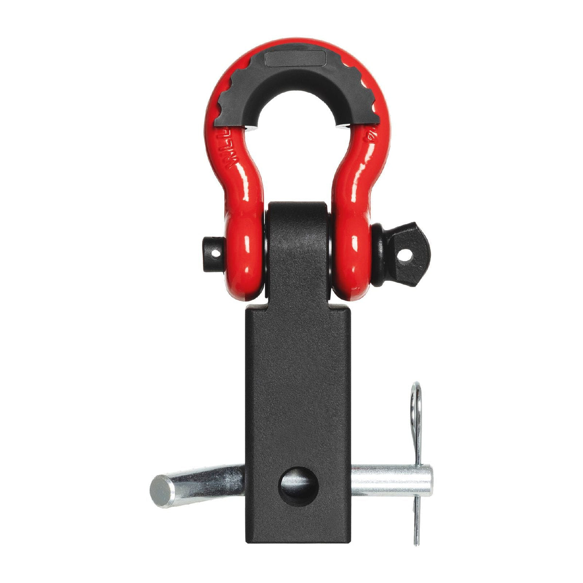 Shackle Hitch Receiver, Fits 2" Receivers, 52900 lbs Breaking Strength, D Ring Shackle with Trailer Hitch Lock Pin, Heavy Duty Towing Accessories for Trucks, Jeeps, Off-Road Vehicle Recovery