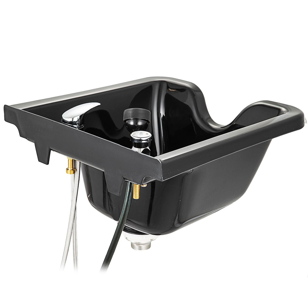 Shampoo Bowl Sink Black ABS Plastic Salon and Spa Hair Sink Beauty Salon Equipment for Hair Stylists