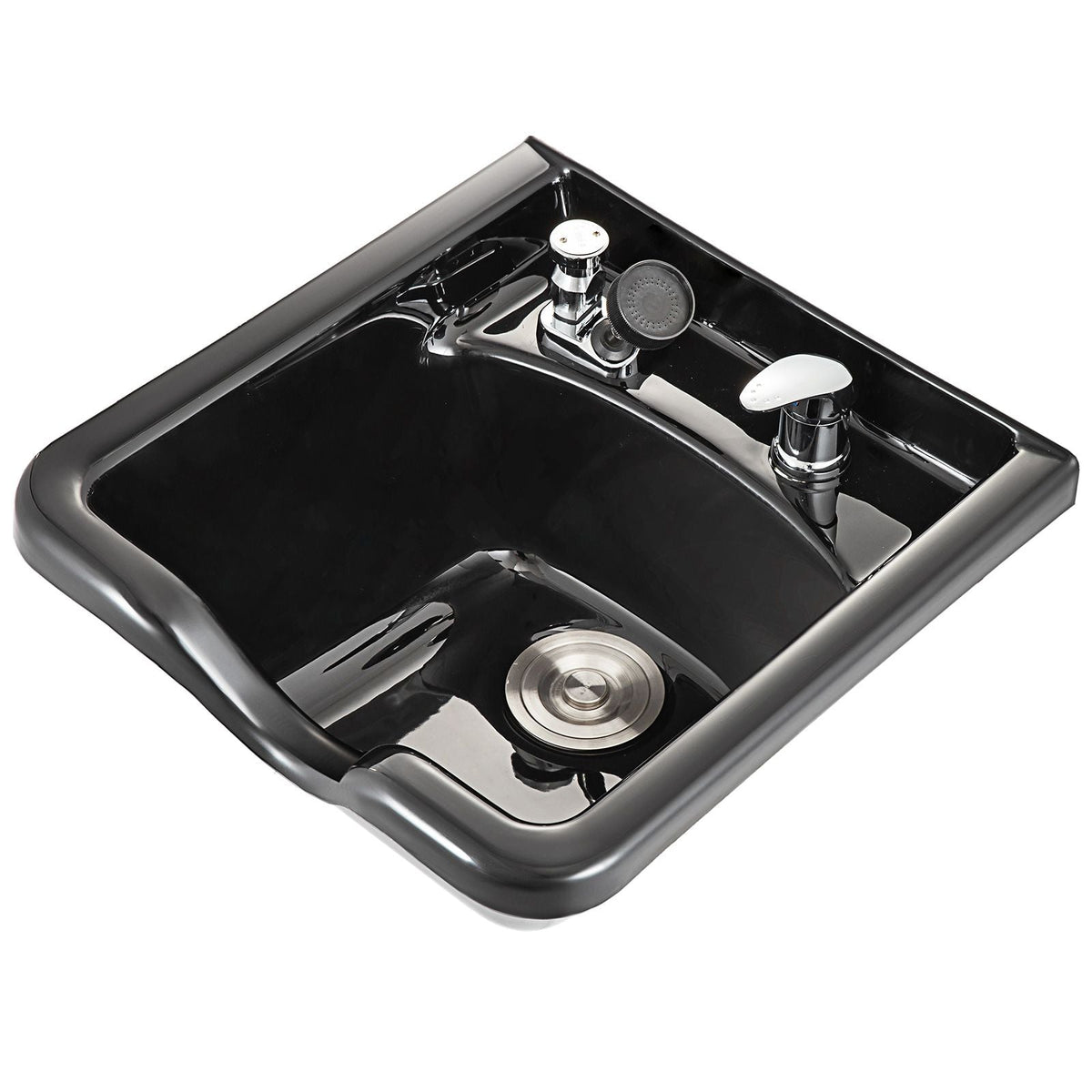 Shampoo Bowl Sink Black ABS Plastic Salon and Spa Hair Sink Beauty Salon Equipment for Hair Stylists