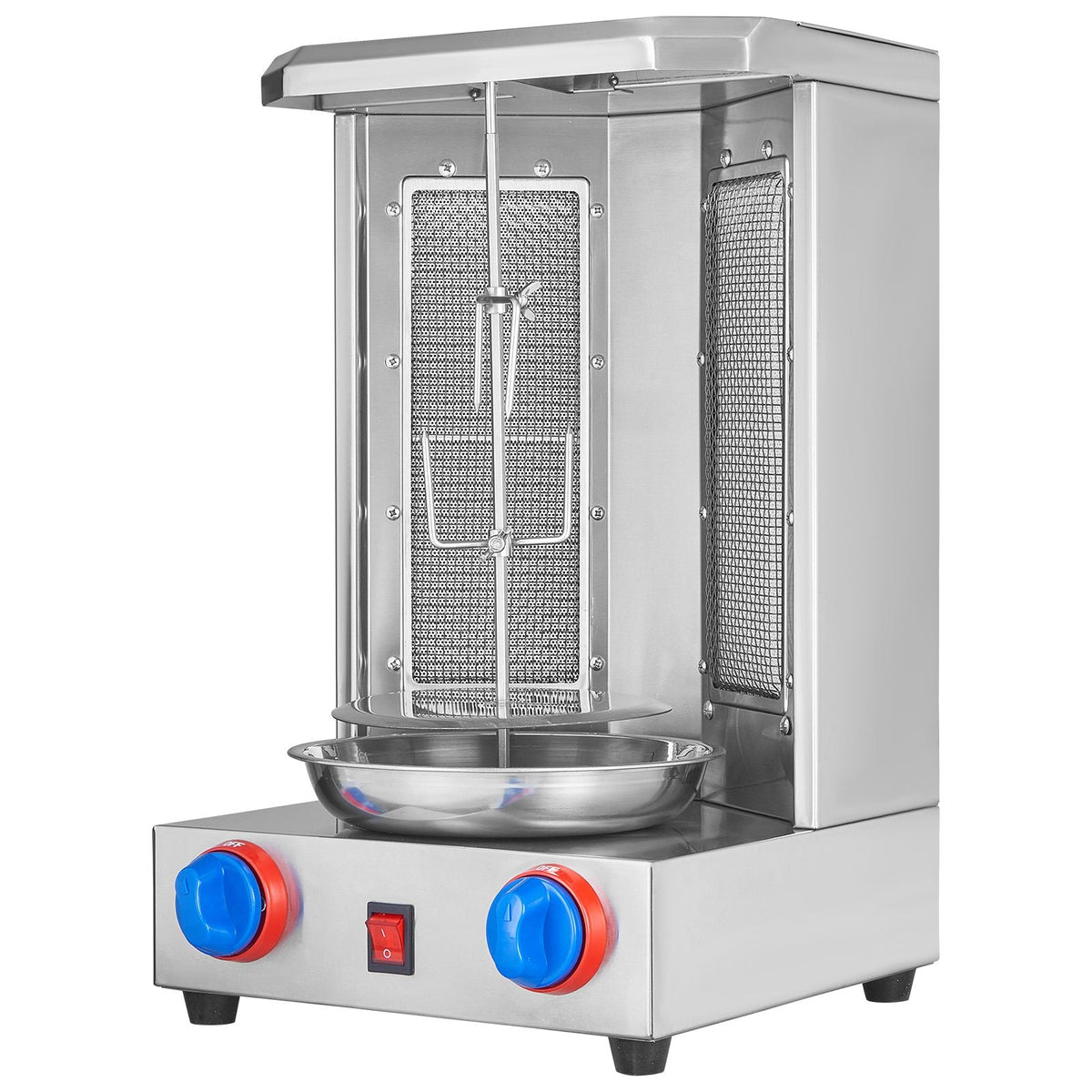 Shawarma Grill Machine, 13 lbs Capacity, Chicken Shawarma Cooker Machine with 2 Burners, Gas Vertical Broiler Gyro Rotisserie Oven Doner Kebab Machine, for Home Restaurant Kitchen Parties