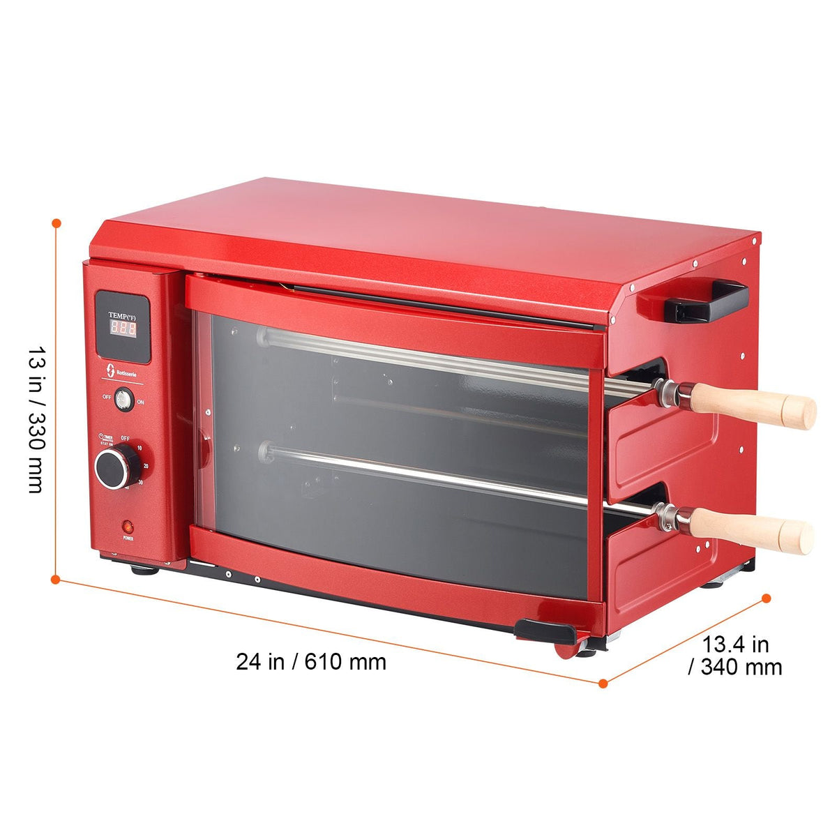 Shawarma Grill Machine, 2 Strings of Barbecue Capacity, Chicken Shawarma Cooker Machine, Electric Broiler Gyro Rotisserie Oven Doner Kebab Machine, for Home Restaurant Kitchen Parties