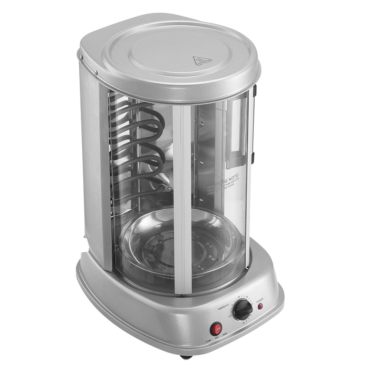 Shawarma Grill Machine, Vertical Chicken Shawarma Cooker Machine Countertop, Electric Stainless Steel Broiler Gyro Rotisserie Oven Doner Kebab Machine, for Home Restaurant Kitchen Parties