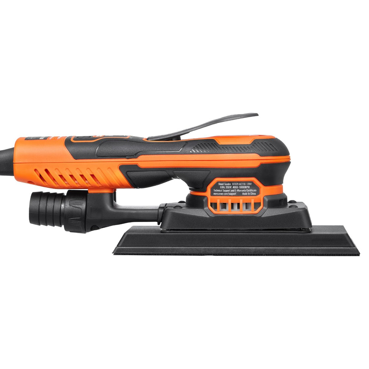 Sheet Sander, 3/8 Sheet 3A EC Brushless Sander, Max. 10000RPM Variable Speed Sheet Finishing Sander with 10PCS Sandpapers and Vacuum Cleaner Adapter for Woodworking