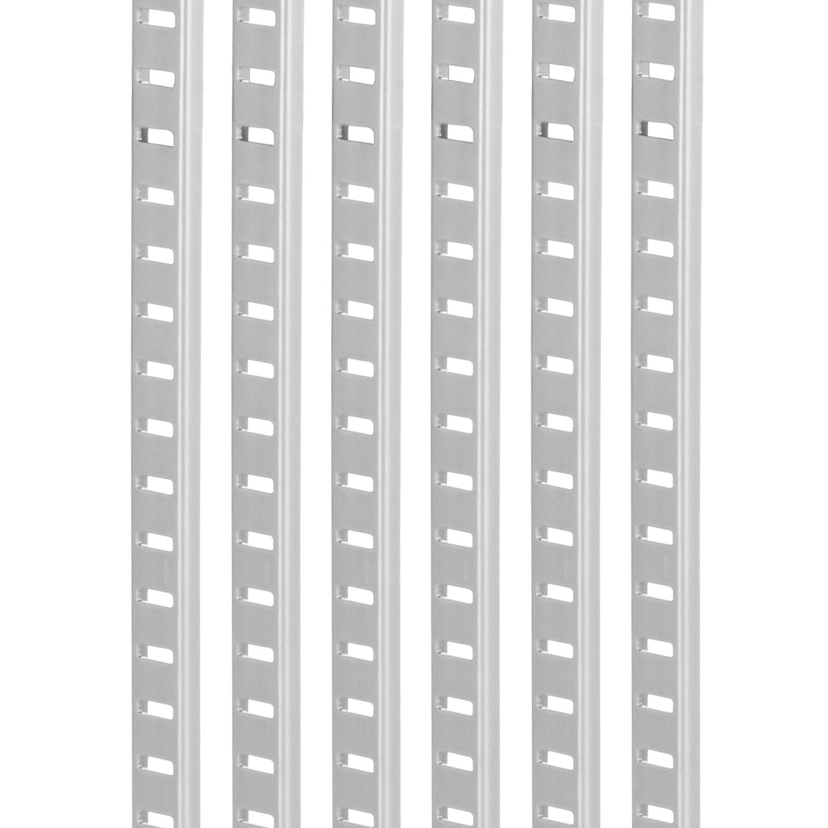Shelf Pilaster, 36.3-inch 6 Pack, Adjustable Shelf Brackets Steel Mortise Mount Pilaster Strip Standards with 24 Screws, Suitable for Wall Shelving System Cabinet Closet Organization