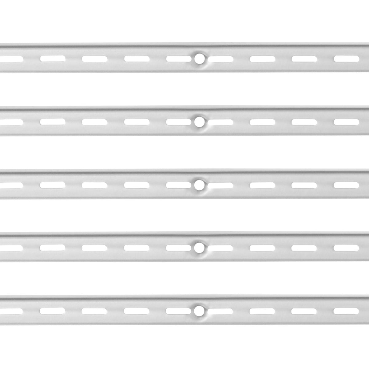 Shelf Pilaster, 39-inch 10 Pack, Upright Wall Shelving System, Heavy Duty Support System Single Slot Shelf Rails, 40 Screws Included, Suitable for Cabinet Closet Organization Storage, Silver