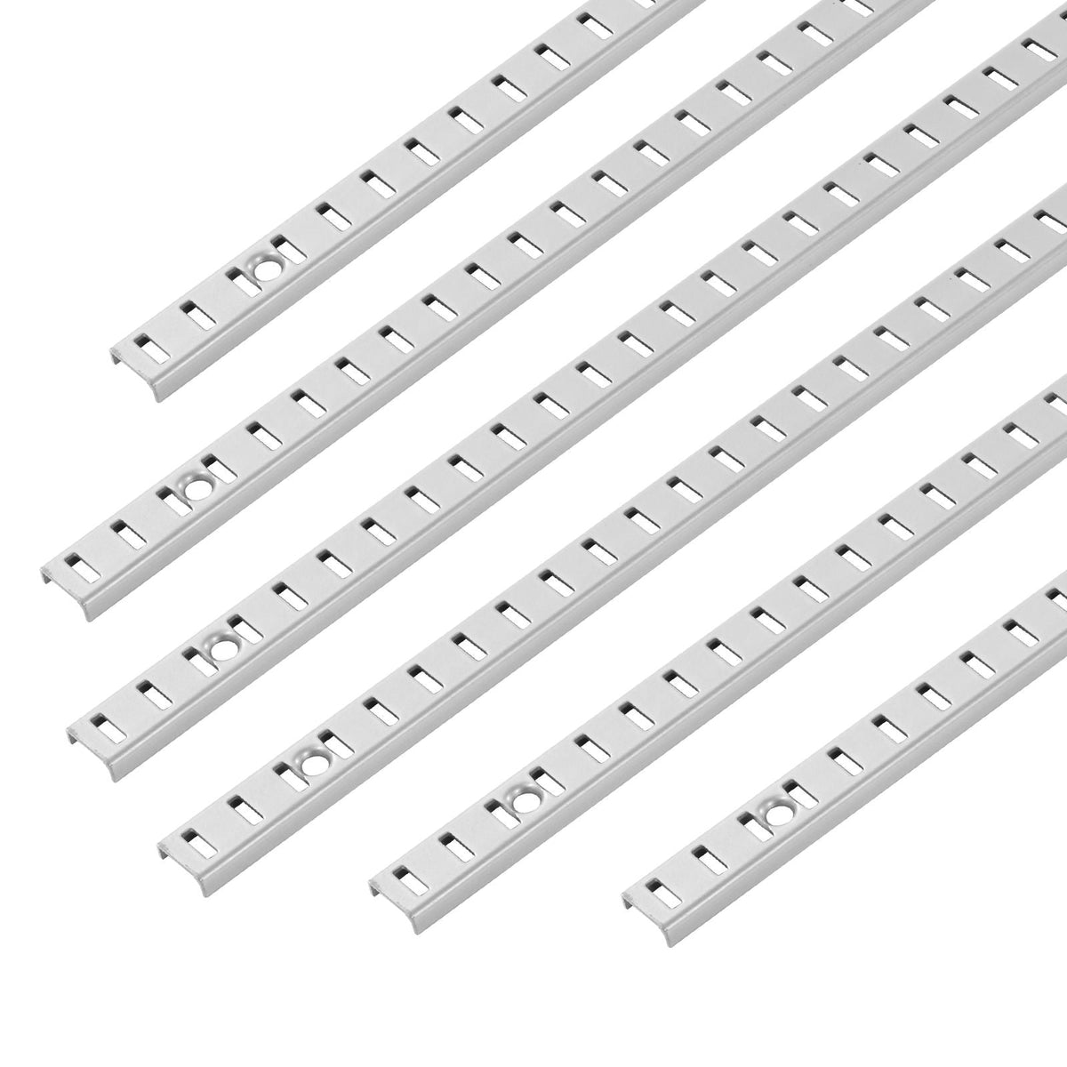 Shelf Pilaster, 72.7-inch 20 Pack, Adjustable Shelf Brackets Steel Mortise Mount Pilaster Strip Standards with 140 Screws, Suitable for Wall Shelving System Cabinet Closet Organization