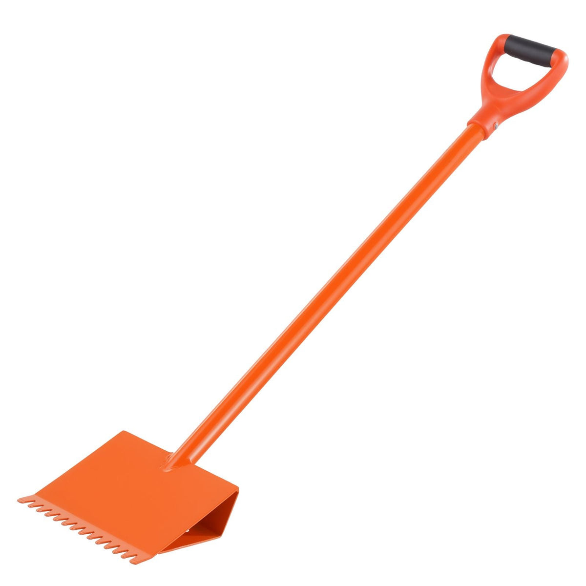 Shingle Shovel 1 Pack, D-Grip Handle Shingle Roof Ripper, High Hardness 45# Steel & Lightweight Easy Tearing Off Roofing & Nails Tool, ideal for Commercial and Residential Use,Orange