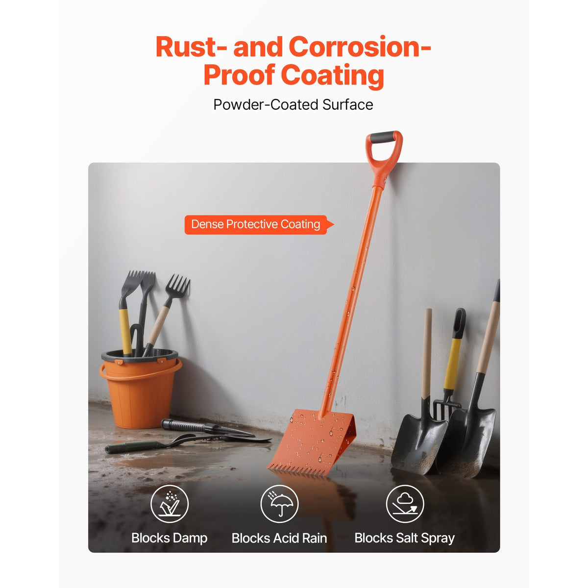 Shingle Shovel 4 Pack, D-Grip Handle Shingle Roof Ripper, High Hardness 45# Steel & Lightweight Easy Tearing Off Roofing & Nails Tool, ideal for Commercial and Residential Use,Orange