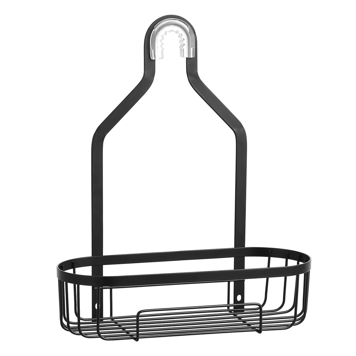 Shower Caddy, 3-Tier Hanging Bathroom Shower Storage Organization Shelves Rack Set, with Soap Holder and Hooks for Towels, Sponge, 40 lbs Large Weight Capacity, Fits Shower Head, Matte Black