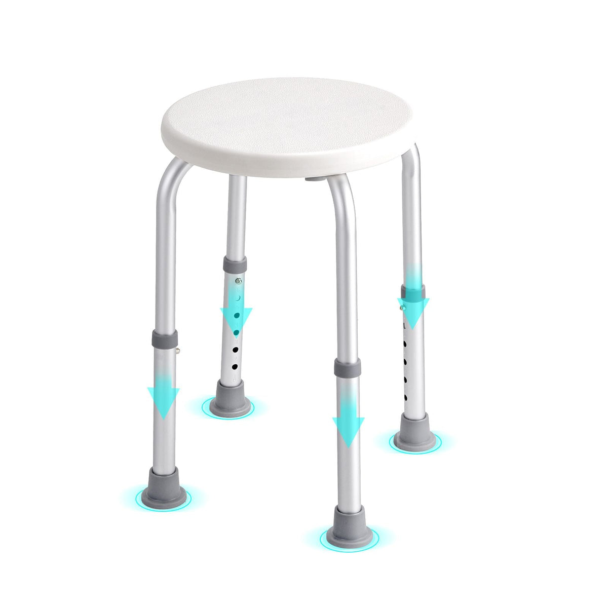 Shower Chair for Inside Shower, Adjustable Height Shower Stool, Non-Slip Bench Bathtub Seat Stool for Elderly Disabled Adults Handicap, 300 lbs Capacity