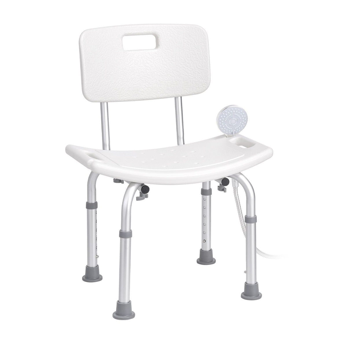 Shower Chair, Shower Seat with Back, Adjustable Height Shower Stool, Shower Chair for Inside Shower Bathtub, Non-slip Bathroom Bench Bath Chair for Elderly Disabled Handicap, 350 lbs Capacity