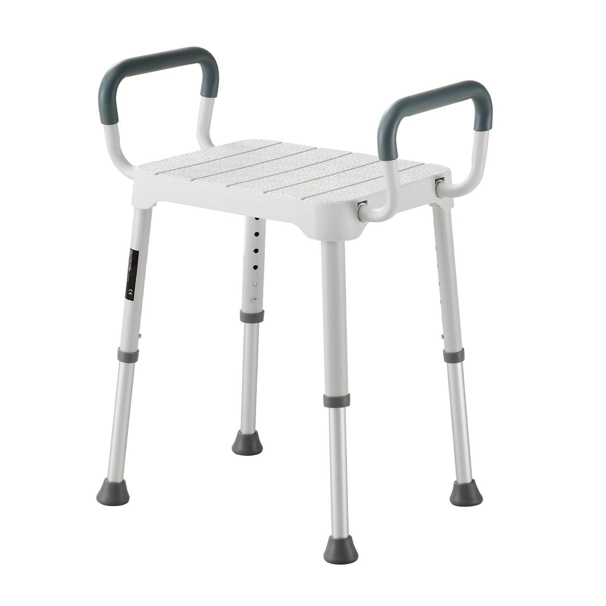 Shower Chair with Armrest, 6-Level Height Adjustable Bath Seat for Inside Shower or Tubs, Non-Slip Bathroom Bathtub Chair for Elderly Disabled Injured, 400LBS Capacity