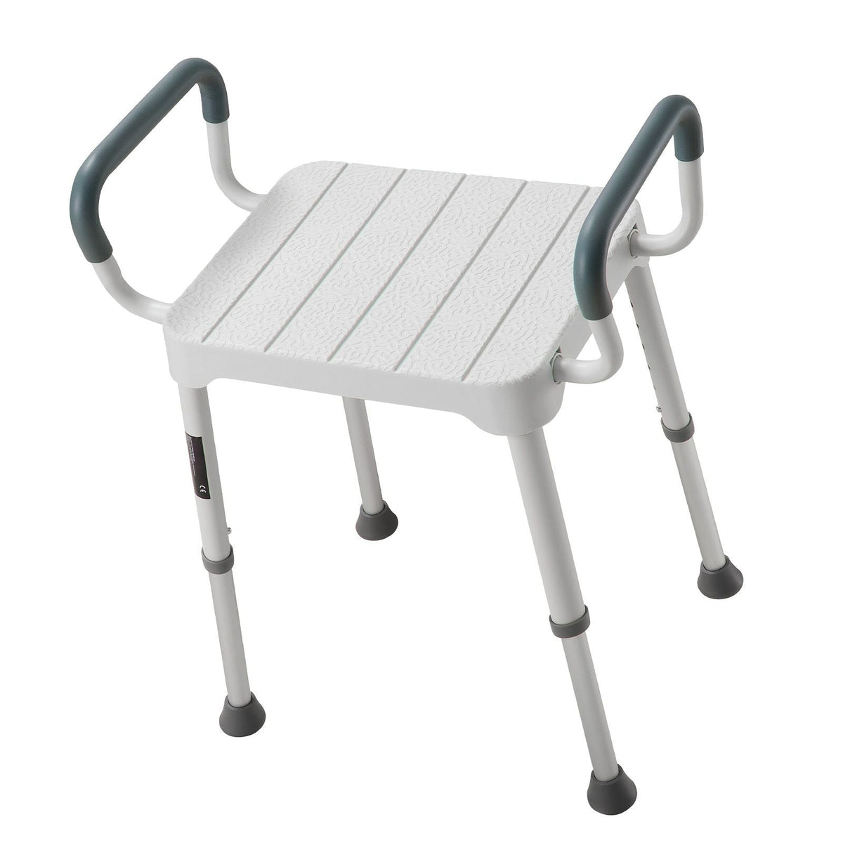 Shower Chair with Armrest, 6-Level Height Adjustable Bath Seat for Inside Shower or Tubs, Non-Slip Bathroom Bathtub Chair for Elderly Disabled Injured, 400LBS Capacity