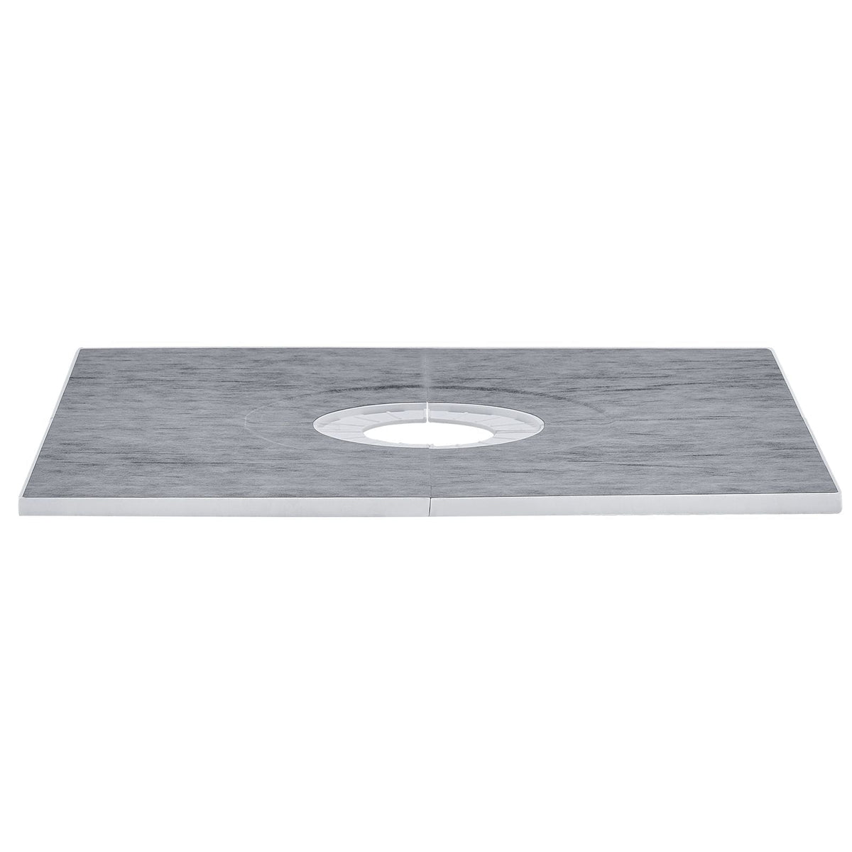 Shower Curb Kit, 36"x36" Shower Pan Kit with 6.3" Central Drain, Lightweight EPS Shower Installation Kits with 2 Waterproof Cloths, Shower Pan Slope Sticks Fit for Bathroom