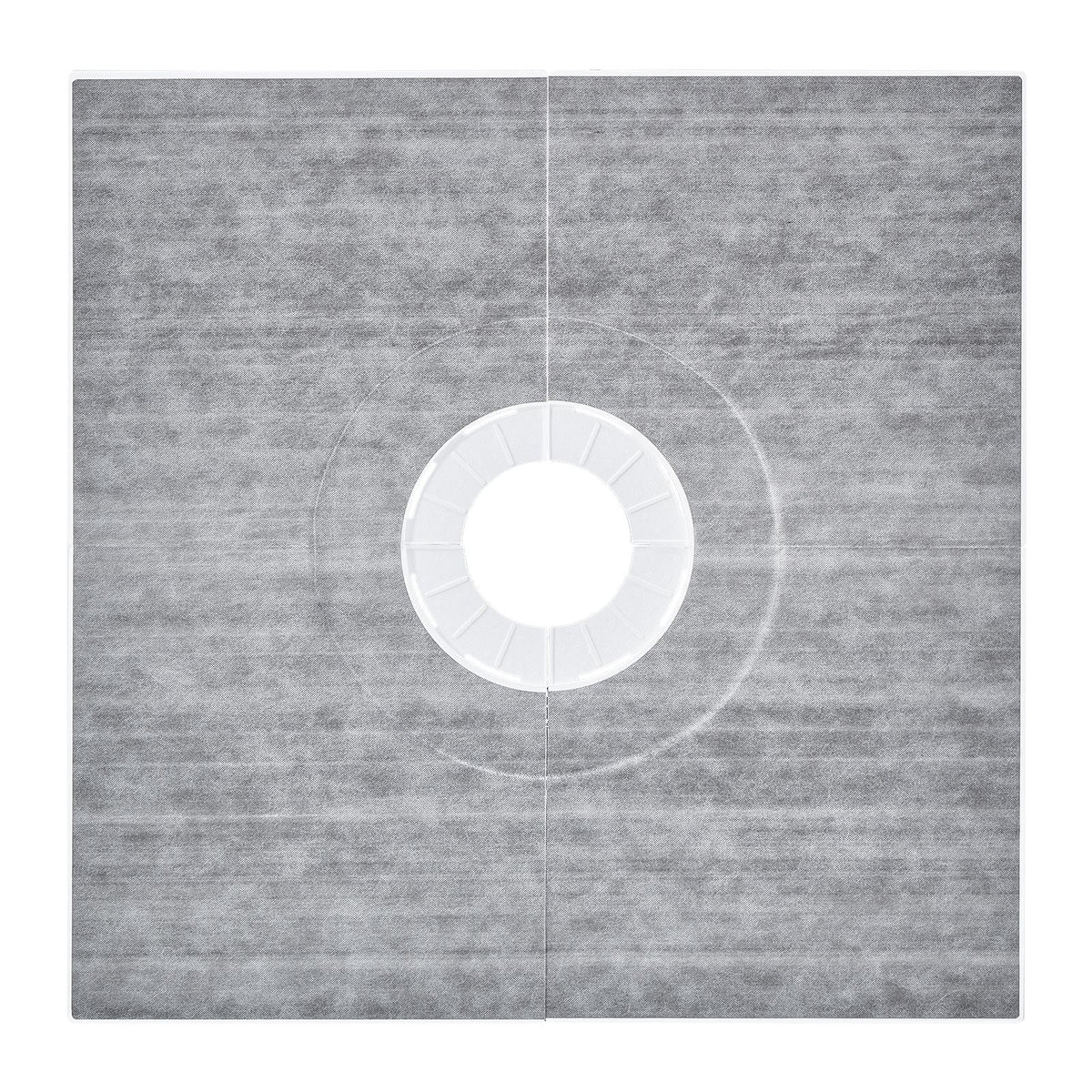 Shower Curb Kit, 36"x36" Shower Pan Kit with 6.3" Central Drain, Lightweight EPS Shower Installation Kits with 2 Waterproof Cloths, Shower Pan Slope Sticks Fit for Bathroom