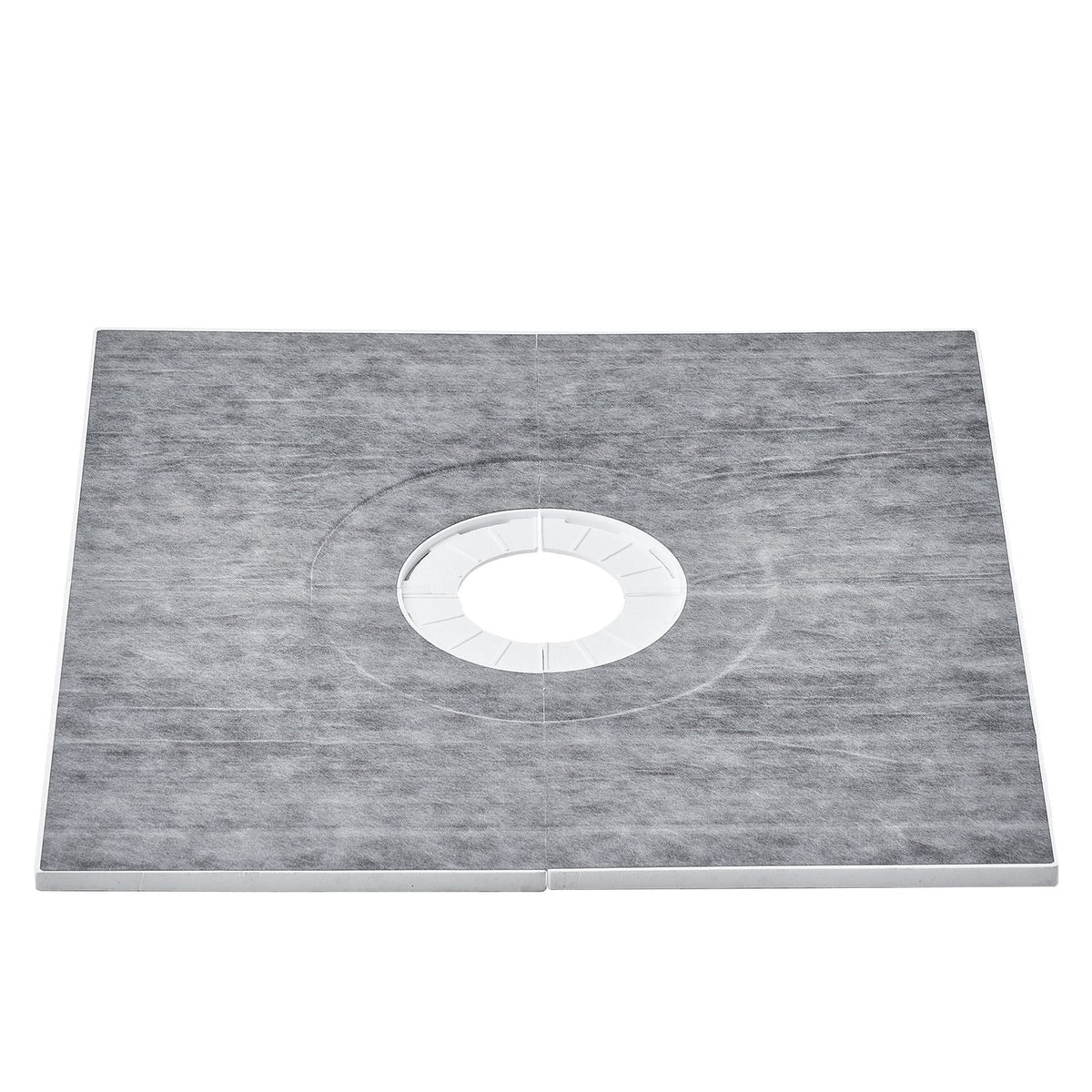 Shower Curb Kit, 36"x36" Shower Pan Kit with 6.3" Central Drain, Lightweight EPS Shower Installation Kits with 2 Waterproof Cloths, Shower Pan Slope Sticks Fit for Bathroom