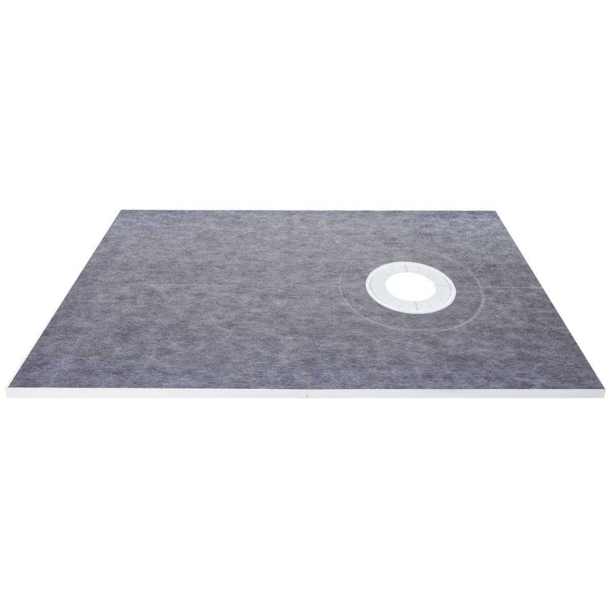 Shower Curb Kit 38\" x 60\" Watertight Shower Curb Overlay with 4\" PVC Offset Bonding Flange, 4\" Stainless Steel Grate, 2 Cuttable Shower Curb and Trowel, Shower Pan Slope Sticks Fit for Bathr