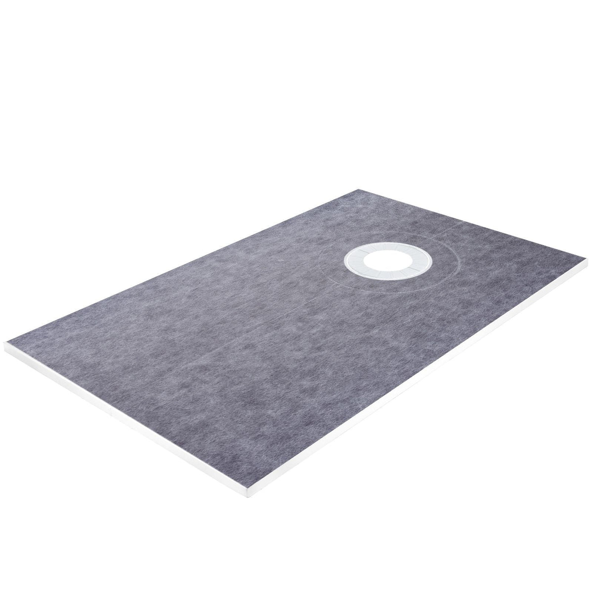 Shower Curb Kit 38\" x 60\" Watertight Shower Curb Overlay with 4\" PVC Offset Bonding Flange, 4\" Stainless Steel Grate, 2 Cuttable Shower Curb and Trowel, Shower Pan Slope Sticks Fit for Bathr