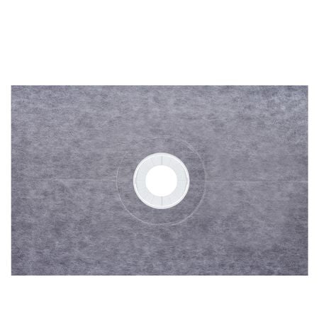 Shower Curb Kit, 38\"x60\" Watertight Shower Curb Overlay with 4\" ABS Central Bonding Flange, 4\" Stainless Steel Grate, 2 Cuttable Shower Curb and Trowel, Shower Pan Slope Sticks Fit for Bathr