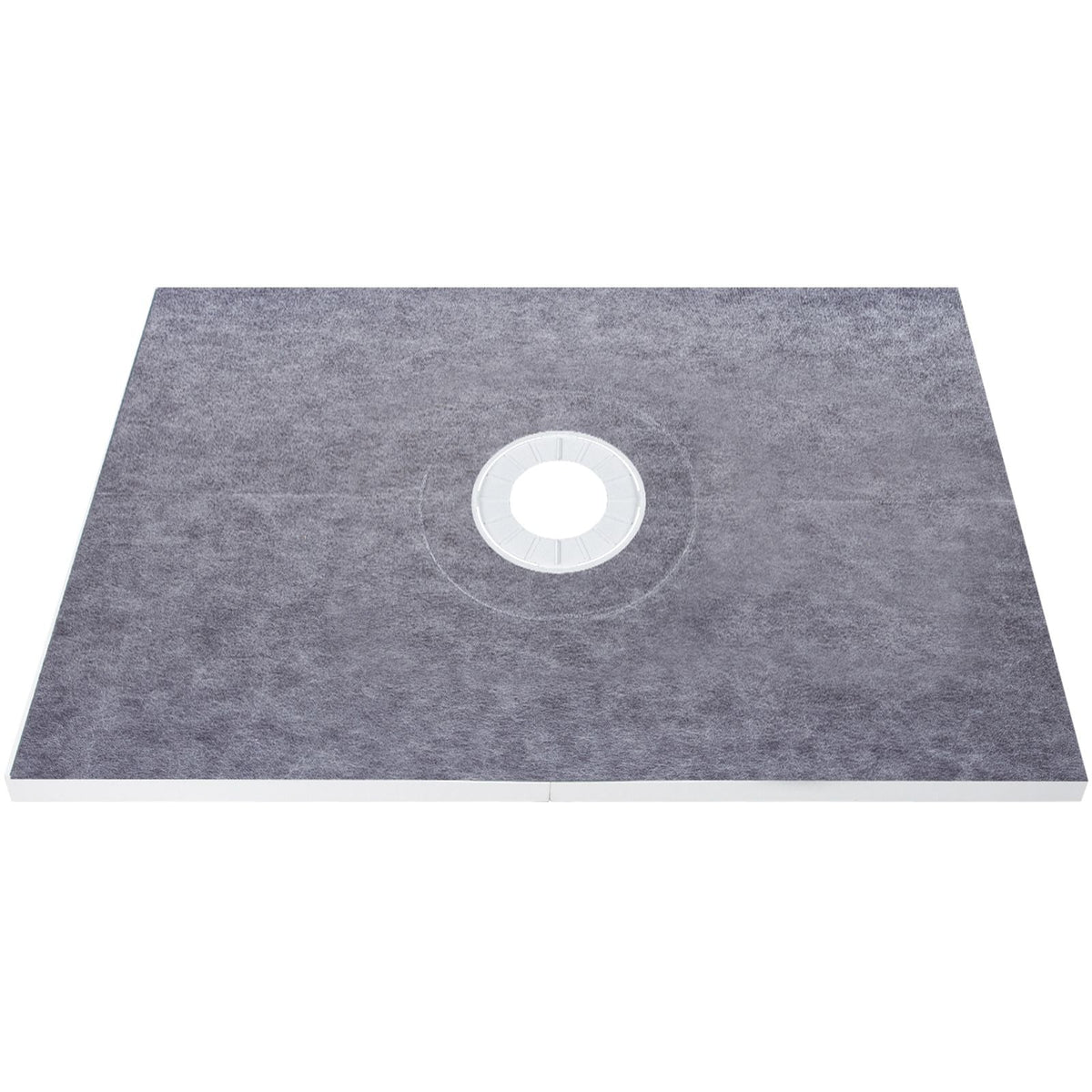 Shower Curb Kit, 38\"x60\" Watertight Shower Curb Overlay with 4\" ABS Central Bonding Flange, 4\" Stainless Steel Grate, 2 Cuttable Shower Curb and Trowel, Shower Pan Slope Sticks Fit for Bathr