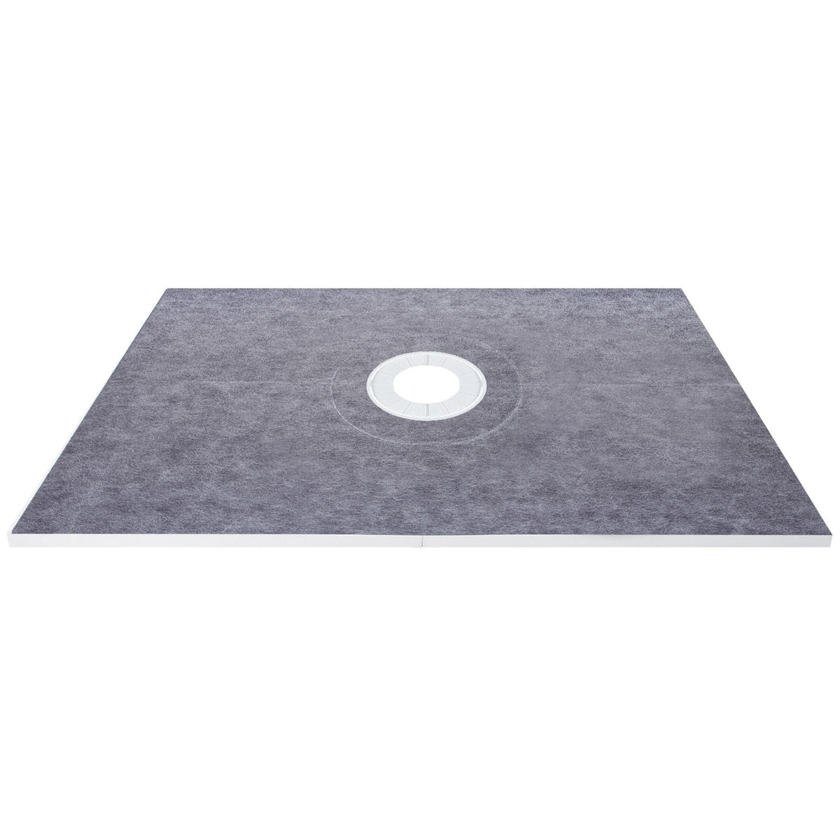 Shower Curb Kit, 38\"x60\" Watertight Shower Curb Overlay with 4\" ABS Central Bonding Flange, 4\" Stainless Steel Grate, 2 Cuttable Shower Curb and Trowel, Shower Pan Slope Sticks Fit for Bathr