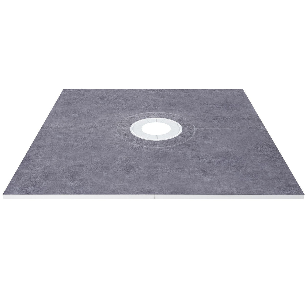 Shower Curb Kit, 48\"x48\" Watertight Shower Curb Overlay with 4\" ABS Central Bonding Flange, 4\" Stainless Steel Grate, 2 Cuttable Shower Curb and Trowel, Shower Pan Slope Sticks Fit for Bathr
