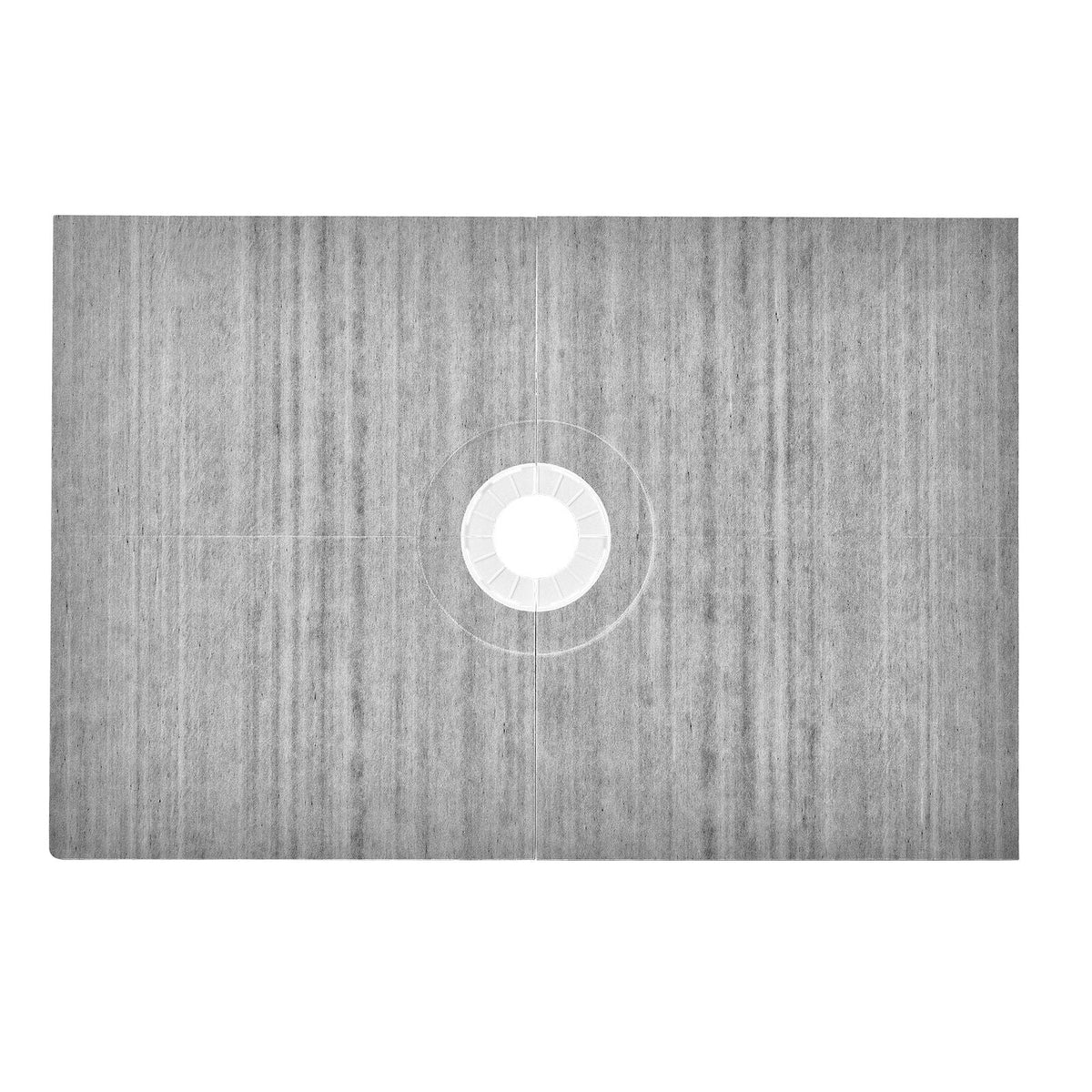 Shower Curb Kit, 48"x72" Shower Pan Kit with 6.3" Central Drain, Lightweight EPS Shower Installation Kits with 2 Waterproof Cloths, Shower Pan Slope Sticks Fit for Bathroom