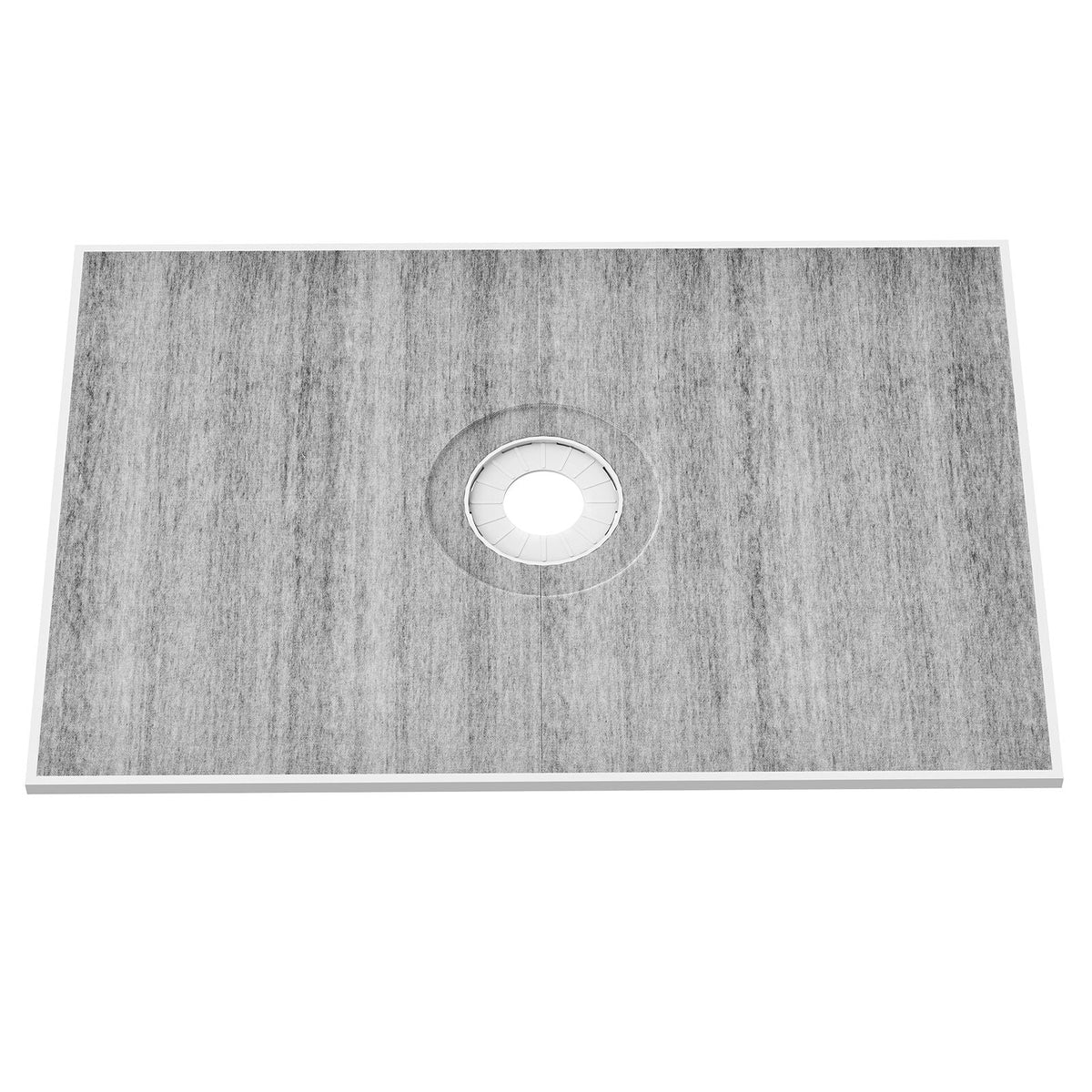 Shower Curb Kit, 48"x72" Shower Pan Kit with 6.3" Central Drain, Lightweight EPS Shower Installation Kits with 2 Waterproof Cloths, Shower Pan Slope Sticks Fit for Bathroom