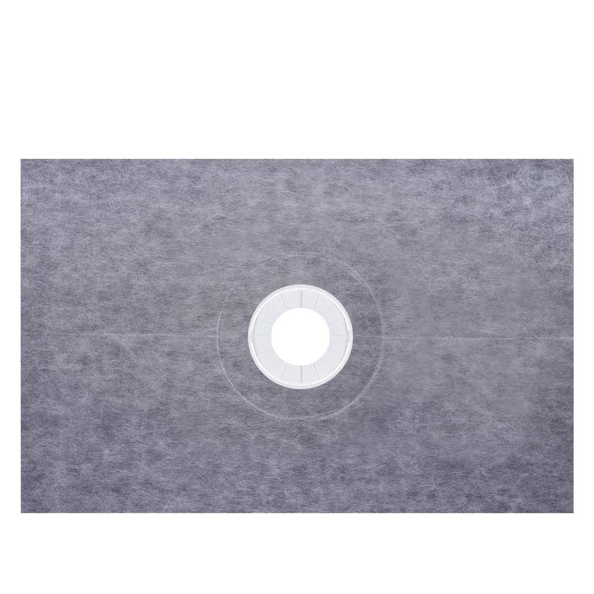 Shower Curb Kit, 48\"x72\" Watertight Shower Curb Overlay with 4\" PVC Central Bonding Flange, 4\" Stainless Steel Grate, 2 Cuttable Shower Curb and Trowel, Shower Pan Slope Sticks Fit for Bathr