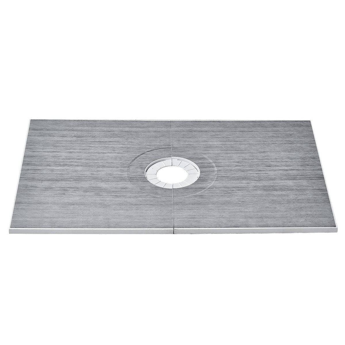 Shower Curb Kit, 60"x38" Shower Pan Kit with 6.3" Central Drain, Lightweight EPS Shower Installation Kits with 2 Waterproof Cloths, Shower Pan Slope Sticks Fit for Bathroom