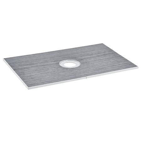 Shower Curb Kit, 60"x38" Shower Pan Kit with 6.3" Central Drain, Lightweight EPS Shower Installation Kits with 2 Waterproof Cloths, Shower Pan Slope Sticks Fit for Bathroom
