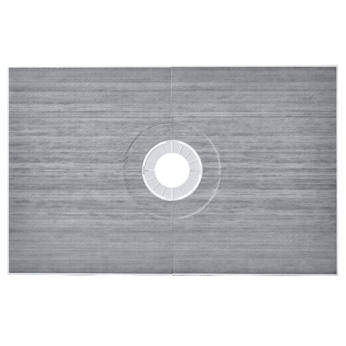 Shower Curb Kit, 60"x38" Shower Pan Kit with 6.3" Central Drain, Lightweight EPS Shower Installation Kits with 2 Waterproof Cloths, Shower Pan Slope Sticks Fit for Bathroom