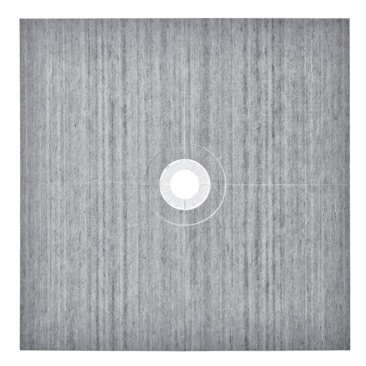 Shower Curb Kit, 72"x72" Shower Pan Kit with 6.3" Central Drain, Lightweight EPS Shower Installation Kits with 2 Waterproof Cloths, Shower Pan Slope Sticks Fit for Bathroom