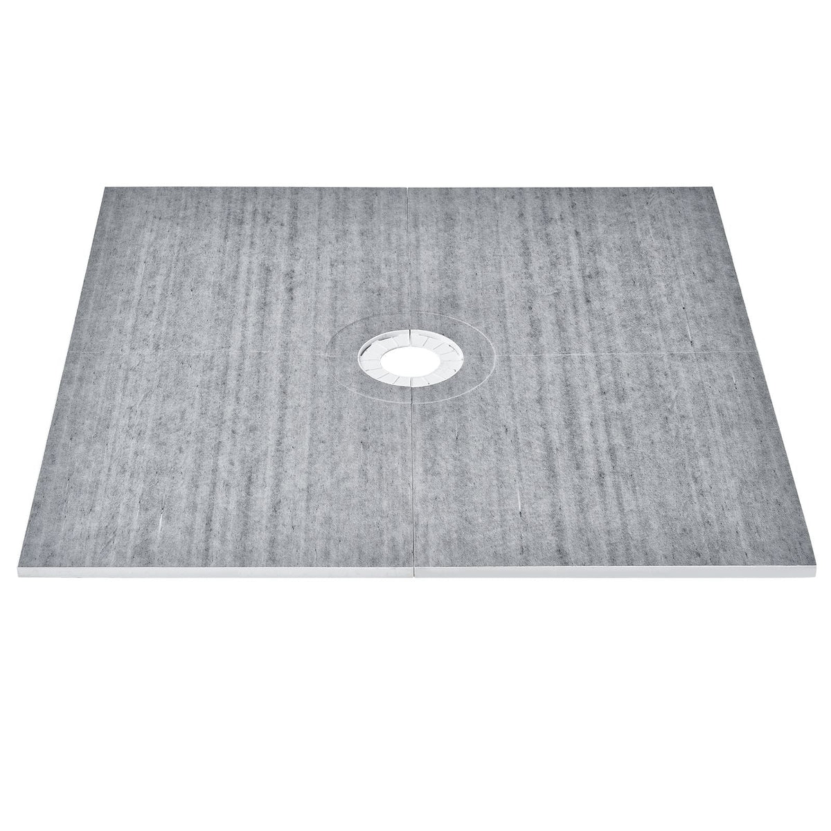 Shower Curb Kit, 72"x72" Shower Pan Kit with 6.3" Central Drain, Lightweight EPS Shower Installation Kits with 2 Waterproof Cloths, Shower Pan Slope Sticks Fit for Bathroom