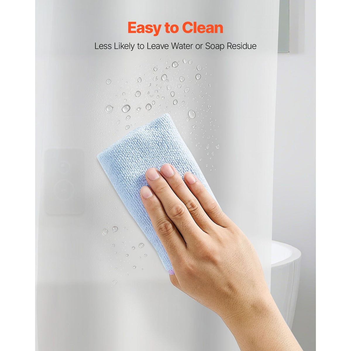 Shower Curtain Liner, 8G Heavy-Duty PEVA Shower Liner, 2-Pack Waterproof Plastic Liners with 3 Magnets and 12 Rust-Resistant Metal Grommet, for Bathroom Showers & Bath Tubs, 72 x 72 in (White)