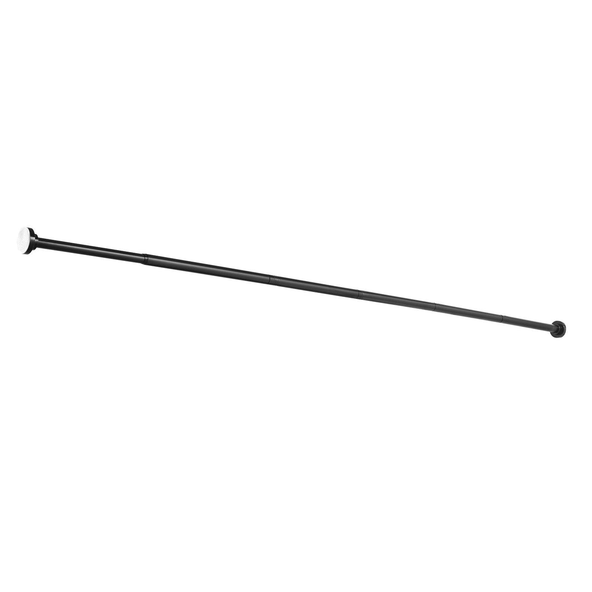 Shower Curtain Rod, 28-76 Inches, 1 Inch Diameter, Adjustable Spring Tension Stainless Steel Telescoping Rod with Holders, No Drilling Non-Slip for Bathroom, Closet, Window, Room Divider, Black