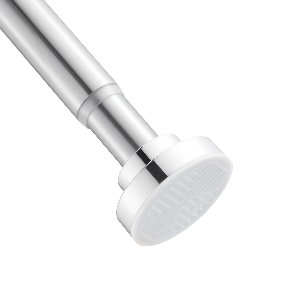 Shower Curtain Rod, 28-76 Inches, 1 Inch Diameter Adjustable Spring Tension Stainless Steel Telescoping Rod with Holders, No Drilling Non-Slip for Bathroom, Closet, Window, Room Divider, Silver