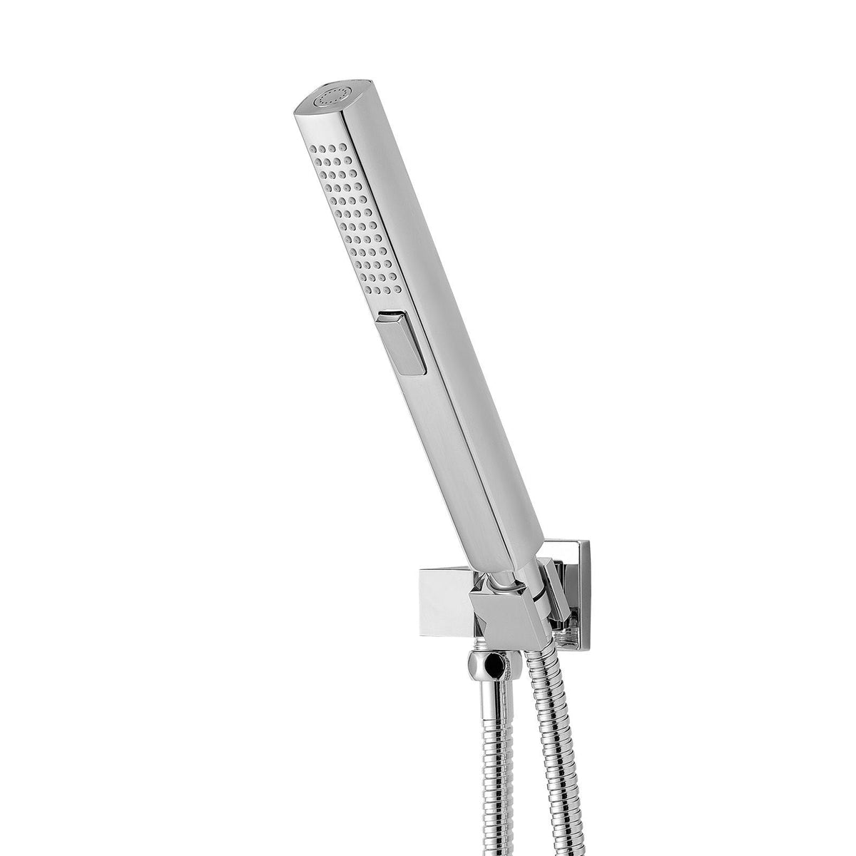 Shower Faucet Set, 12 Inch Thermostatic Ceiling Mount Rainfall Shower System with 6 Inch Wall Mount Head and 2 in 1 Handheld Spray, 3-Function Dual Rain Head Brass Valve and Trim Kit, Chrome