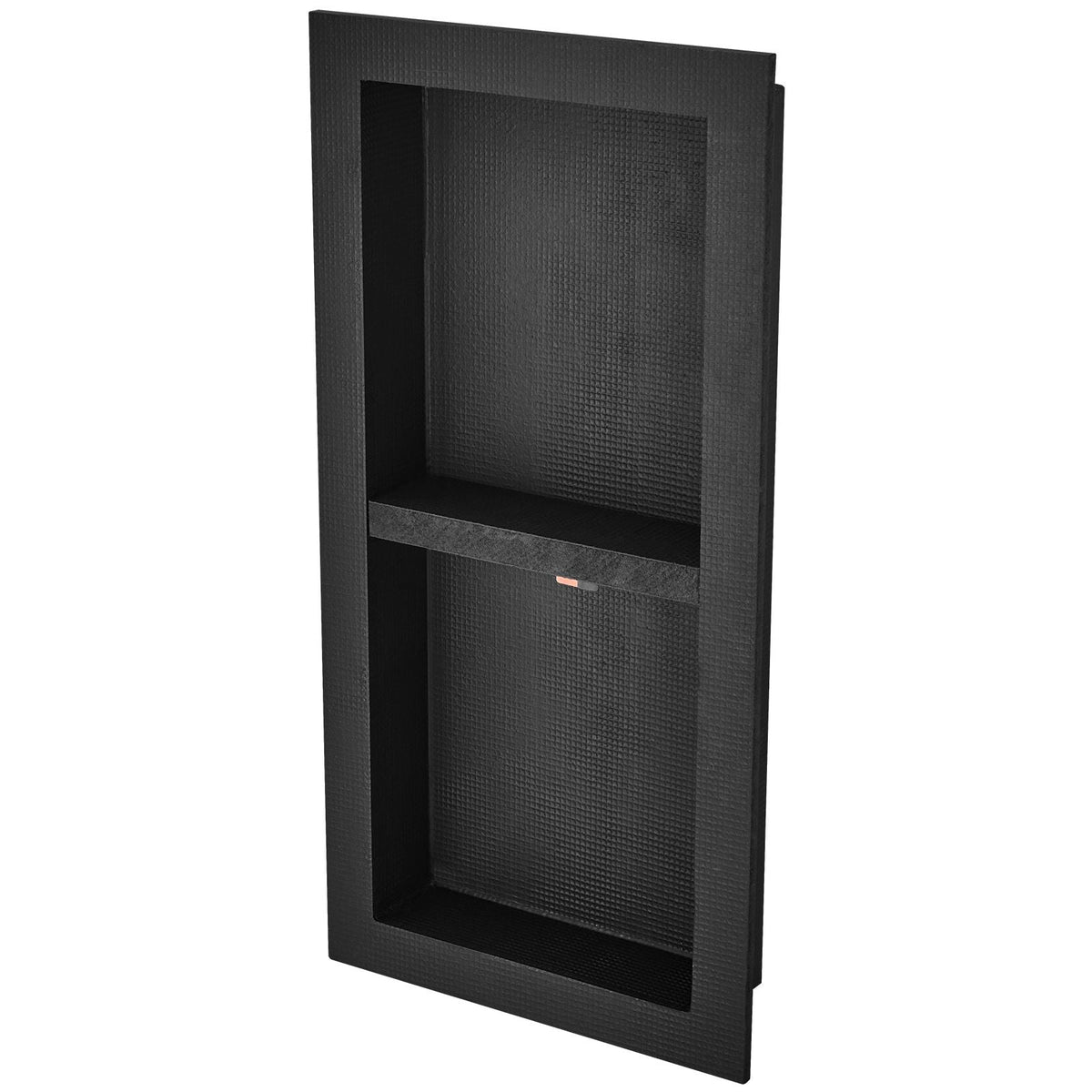 Shower Niche Ready for Tile 16" x 32", Double Shelf Organizer, Square Corners Wall-inserted Niche Recessed, Sealed Protection Modern Soap Storage Niche for Shower Bathroom, Black