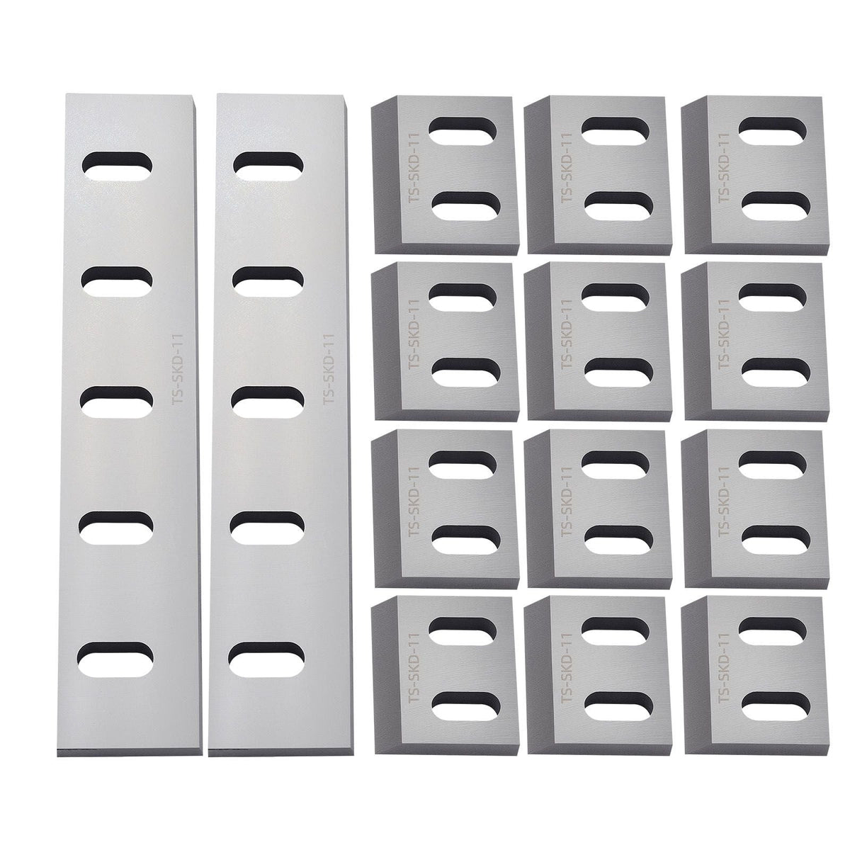 Shredder Blades, Alloy Steel Shredder Machine Blade Kit with 12 Rotating and 2 Fixed Blades, High-Hardness SKD-11 Blade, Compatible with Model 400 Plastic Grinder, for ABS, PP, PVC & Nylon