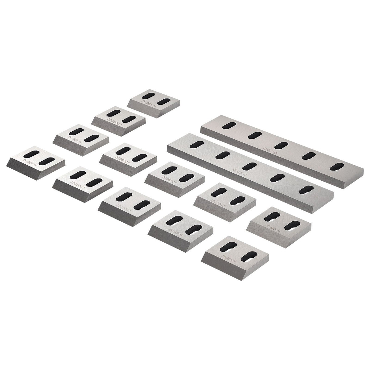 Shredder Blades, Alloy Steel Shredder Machine Blade Kit with 12 Rotating and 2 Fixed Blades, High-Hardness SKD-11 Blade, Compatible with Model 400 Plastic Grinder, for ABS, PP, PVC & Nylon