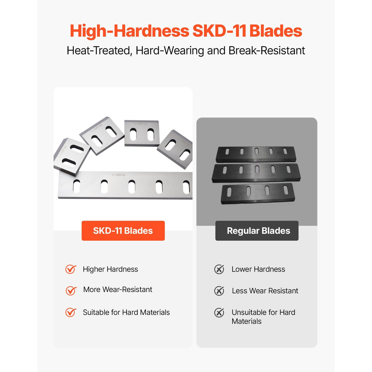 Shredder Blades, Alloy Steel Shredder Machine Blade Kit with 12 Rotating and 2 Fixed Blades, High-Hardness SKD-11 Blade, Compatible with Model 400 Plastic Grinder, for ABS, PP, PVC & Nylon