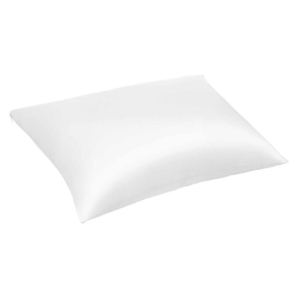 Silk Pillowcase, 100% Pure Mulberry Silk Pillow Case, 26 in x 20 in Standard Silky Pillow Case for Hair and Skin, Smooth, Soft and Breathable Pillowcase with Hidden Zipper, for Sleeping (White)